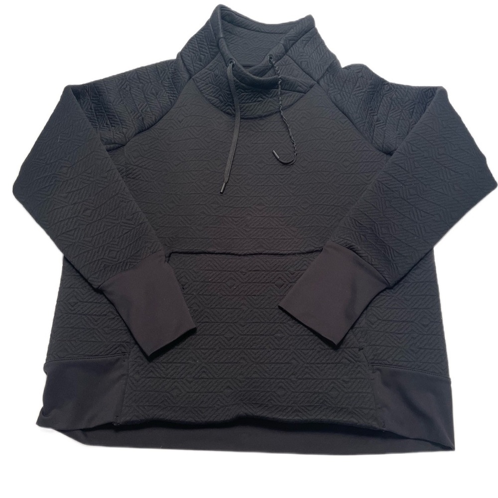 Athleta Jacquard Elevation Pullover Black Sweatsh… - image 1